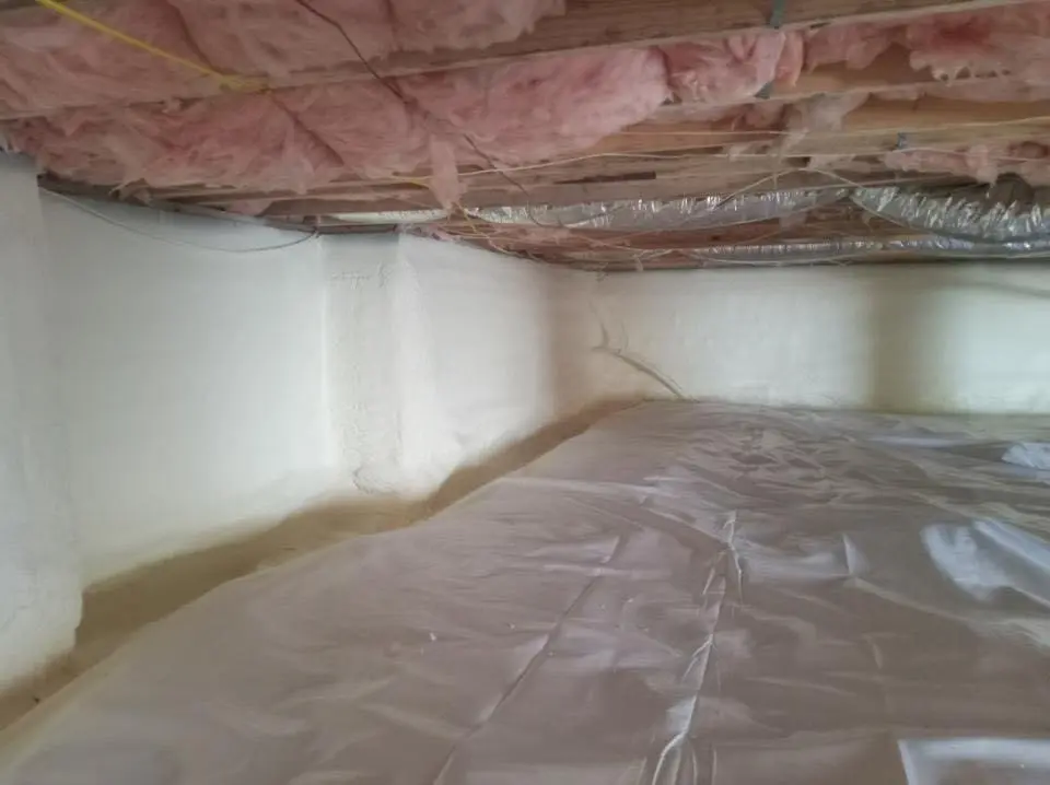 Crawl space encapsulation with closed-cell spray foam for Spray Foam Roofing in San Tan Valley